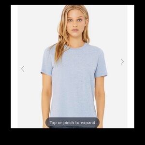 Bella&Canvas size L women's relaxed fit T shirt Heather Prism Blue